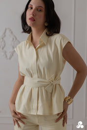 IVORY COTTON SATIN CO-ORD SET