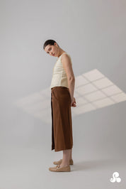 COCOA WRAP KNIT SKIRT