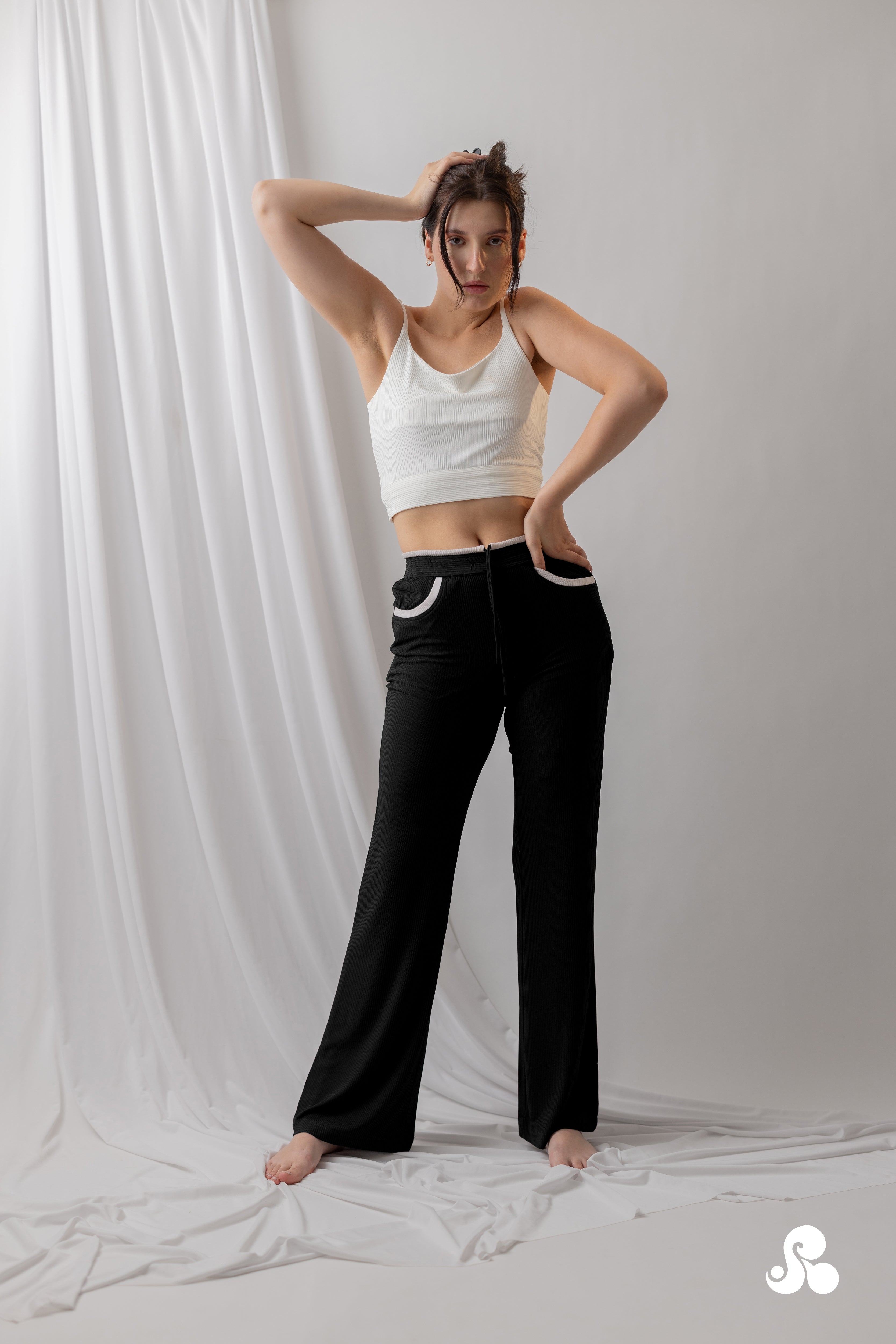 RIBBED CONTRAST LOUNGE PANTS