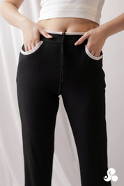 RIBBED CONTRAST LOUNGE PANTS