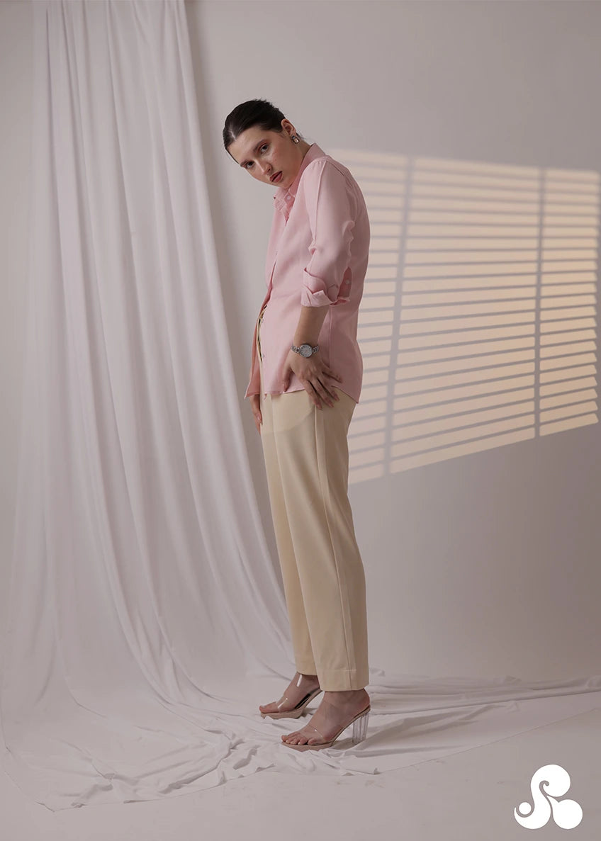 POWDER PINK TENCEL™ LYOCELL SHIRT
