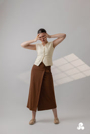 COCOA WRAP KNIT SKIRT