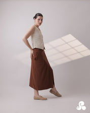 COCOA WRAP KNIT SKIRT