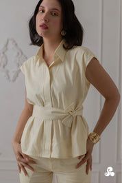 IVORY COTTON SATIN CO-ORD SET