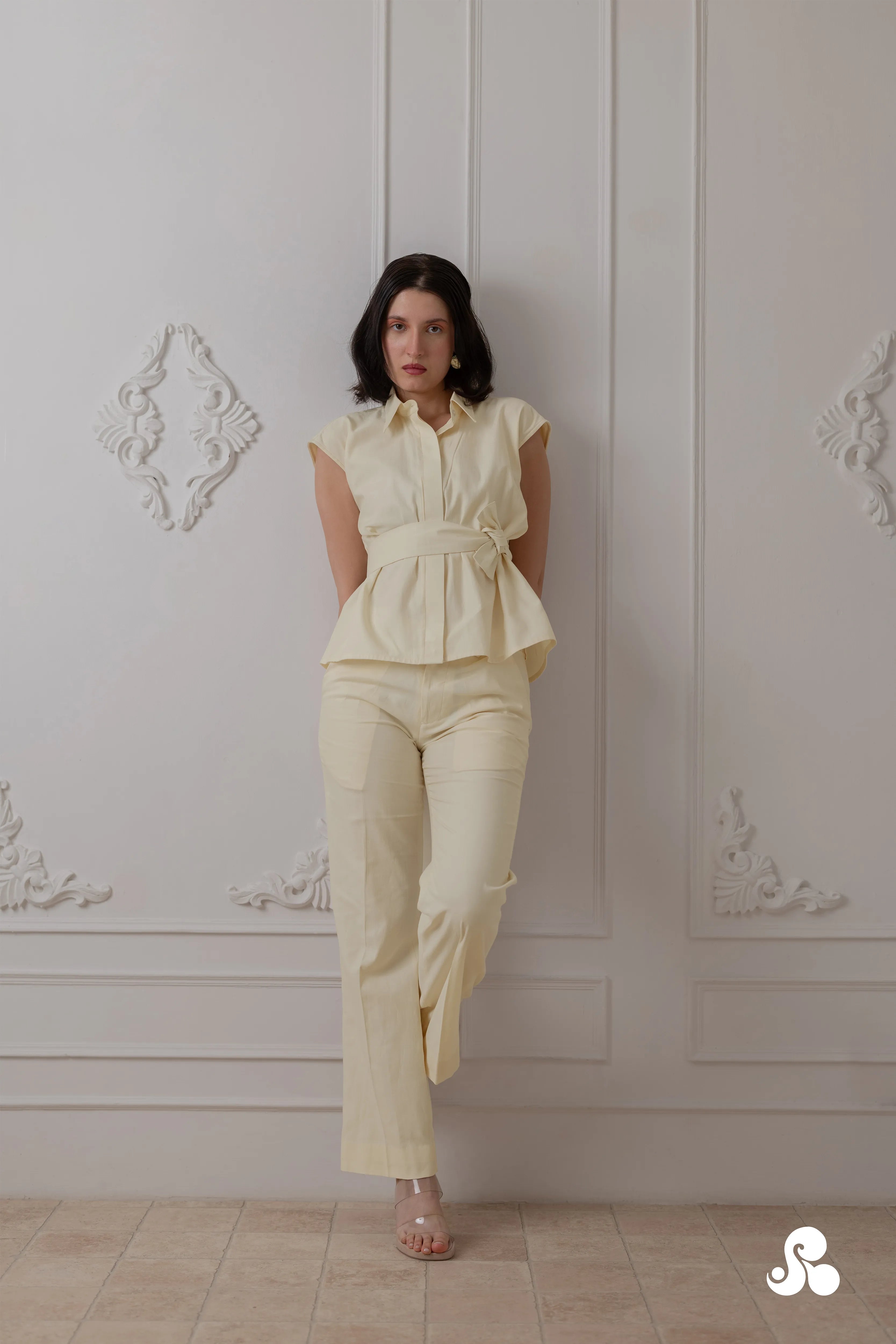 IVORY COTTON SATIN CO-ORD SET