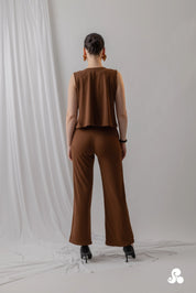 MOCHA KNIT STRAIGHT TROUSERS