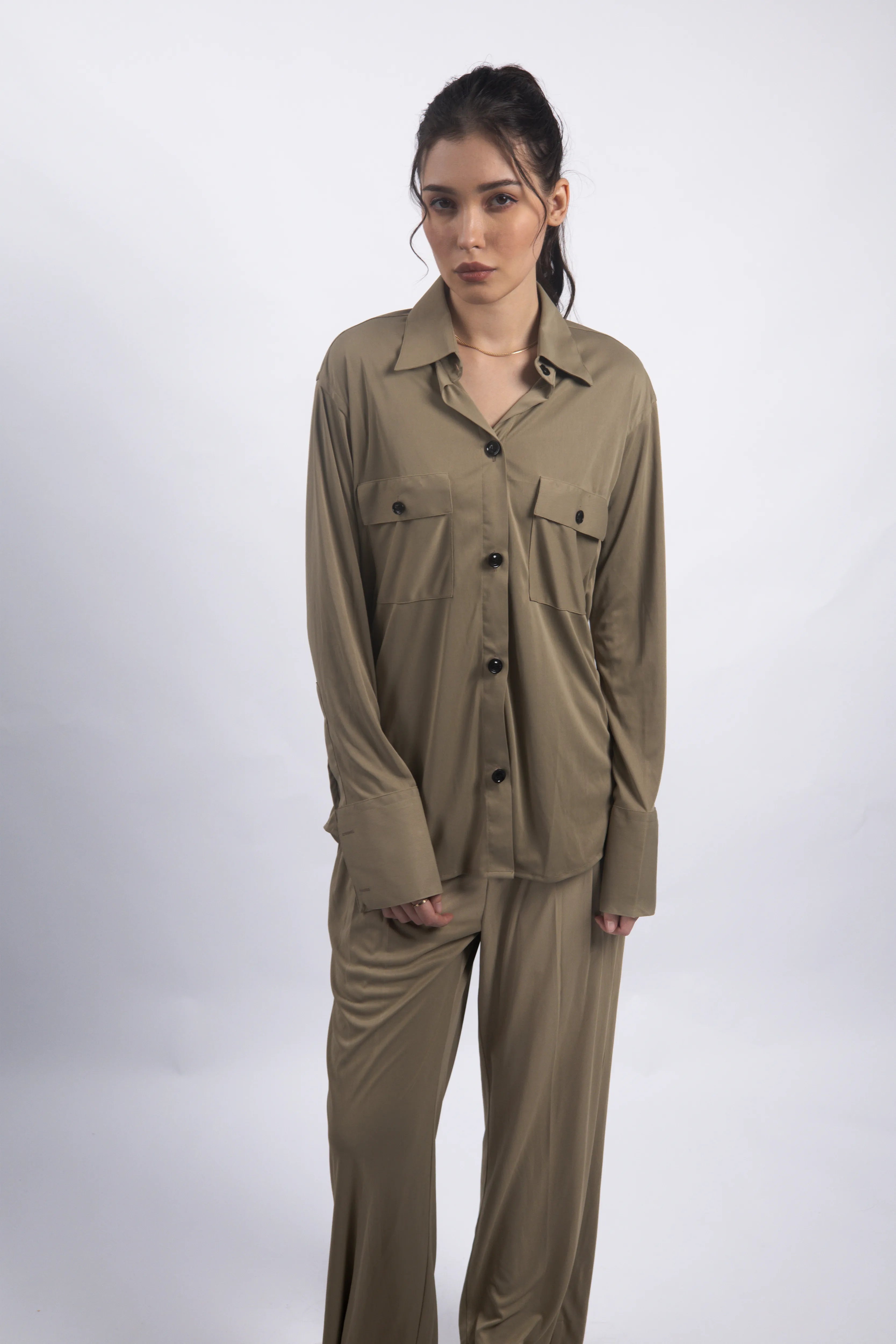 OLIVE GREEN CO-ORD SET