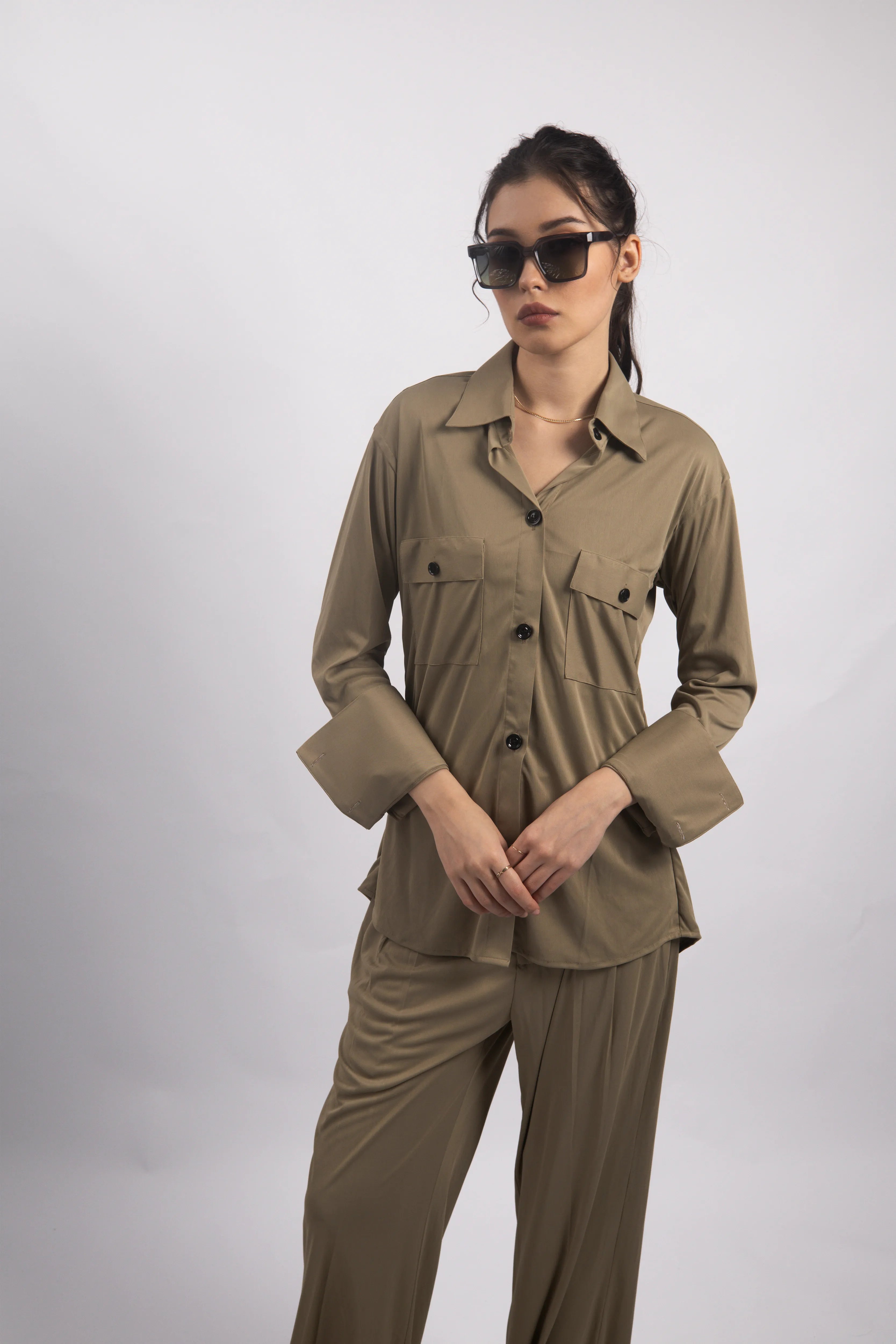 OLIVE GREEN CO-ORD SET