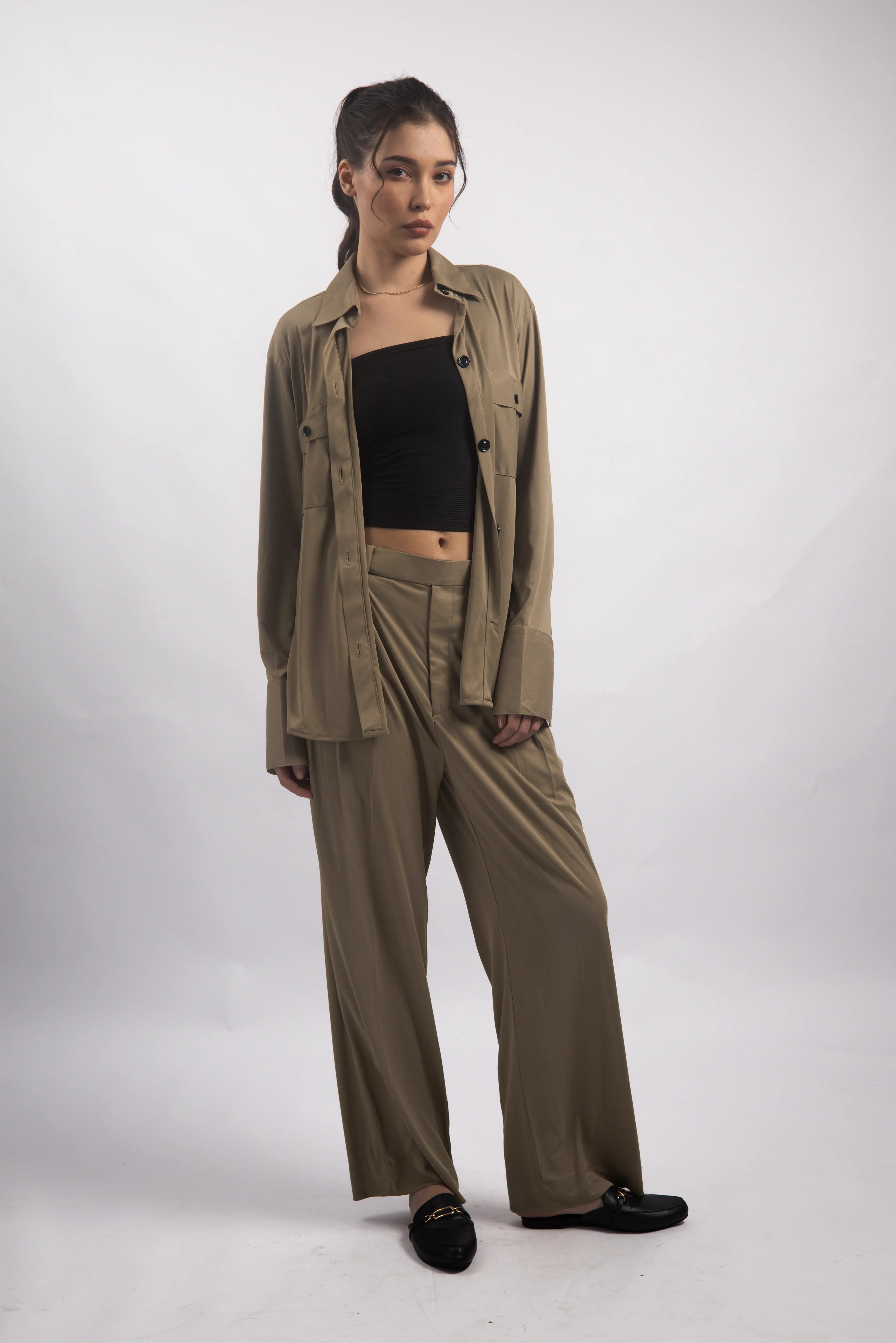 OLIVE GREEN CO-ORD SET