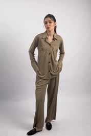 OLIVE GREEN CO-ORD SET