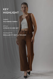 MOCHA KNIT 3-PC CO-ORD