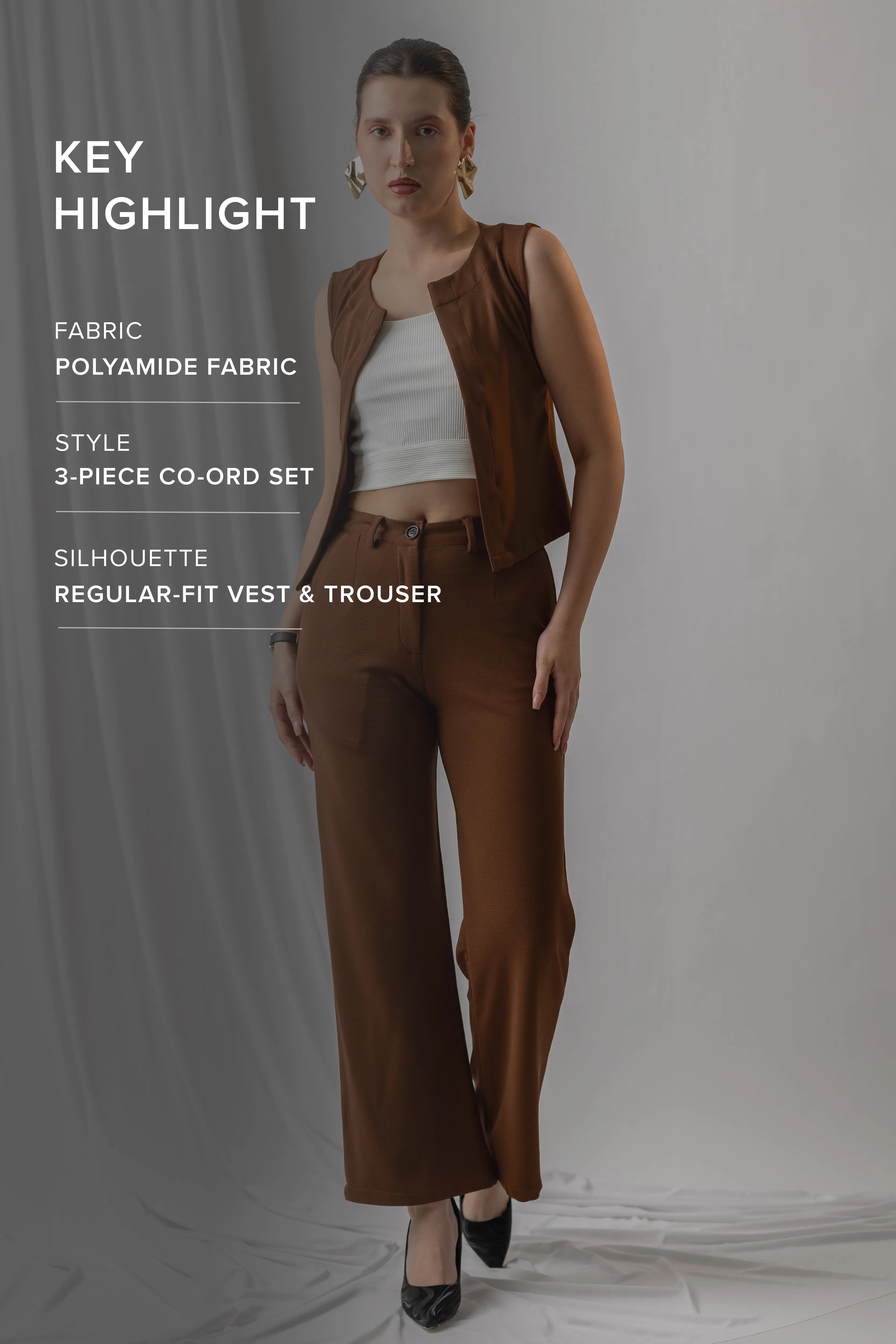 MOCHA KNIT 3-PC CO-ORD