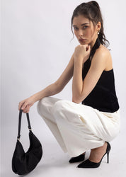 BLACK HALTER WAISTCOAT