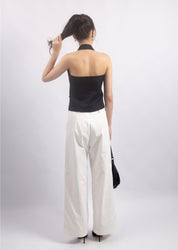BLACK HALTER WAISTCOAT