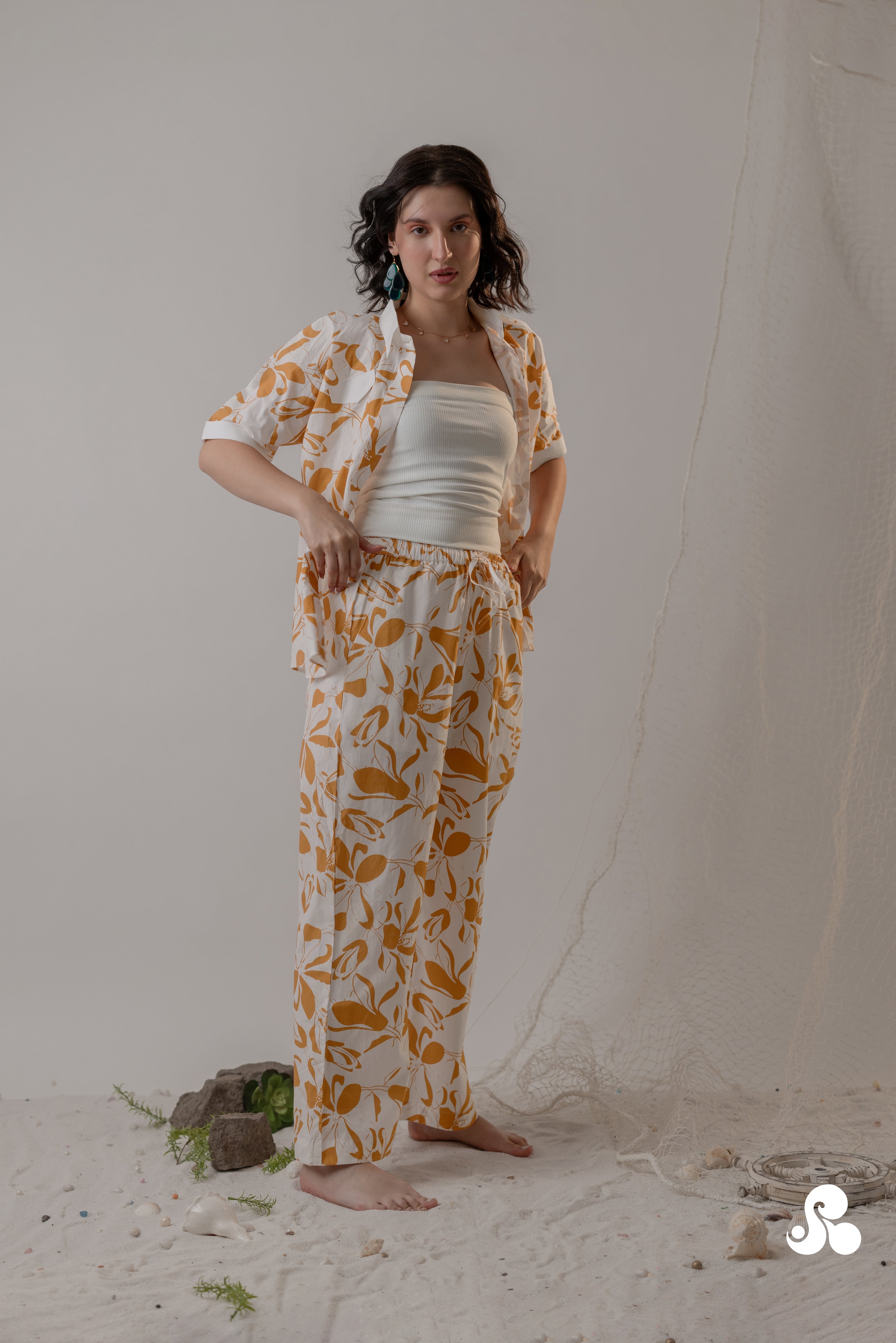 BREEZE PRINT COTTON CORD SET