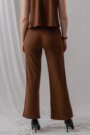 MOCHA KNIT STRAIGHT TROUSERS